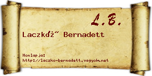 Laczkó Bernadett névjegykártya