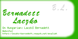 bernadett laczko business card