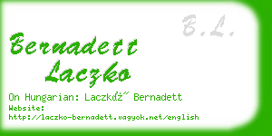 bernadett laczko business card